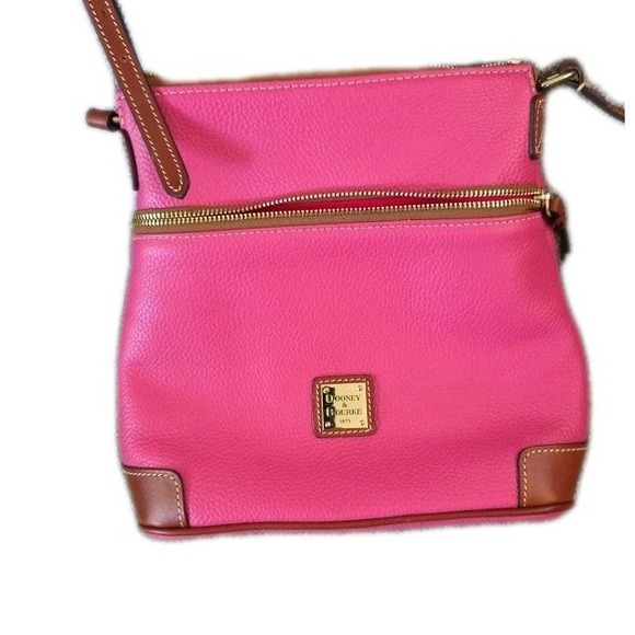 Dooney & Bourke Pebble Grain Leather Crossbody Inner Pockets Pink - Picture 3 of 16